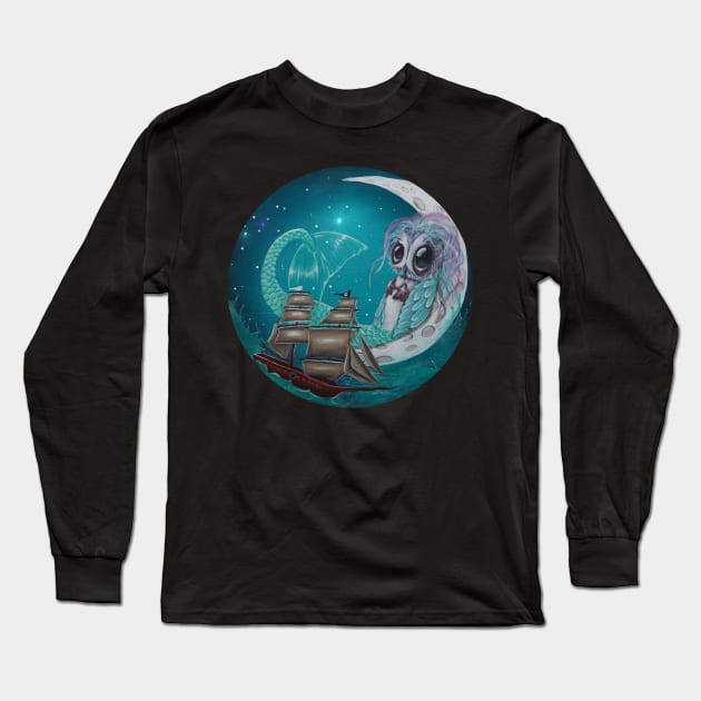 mermaidowlonthemoon Long Sleeve T-Shirt by Artelies202